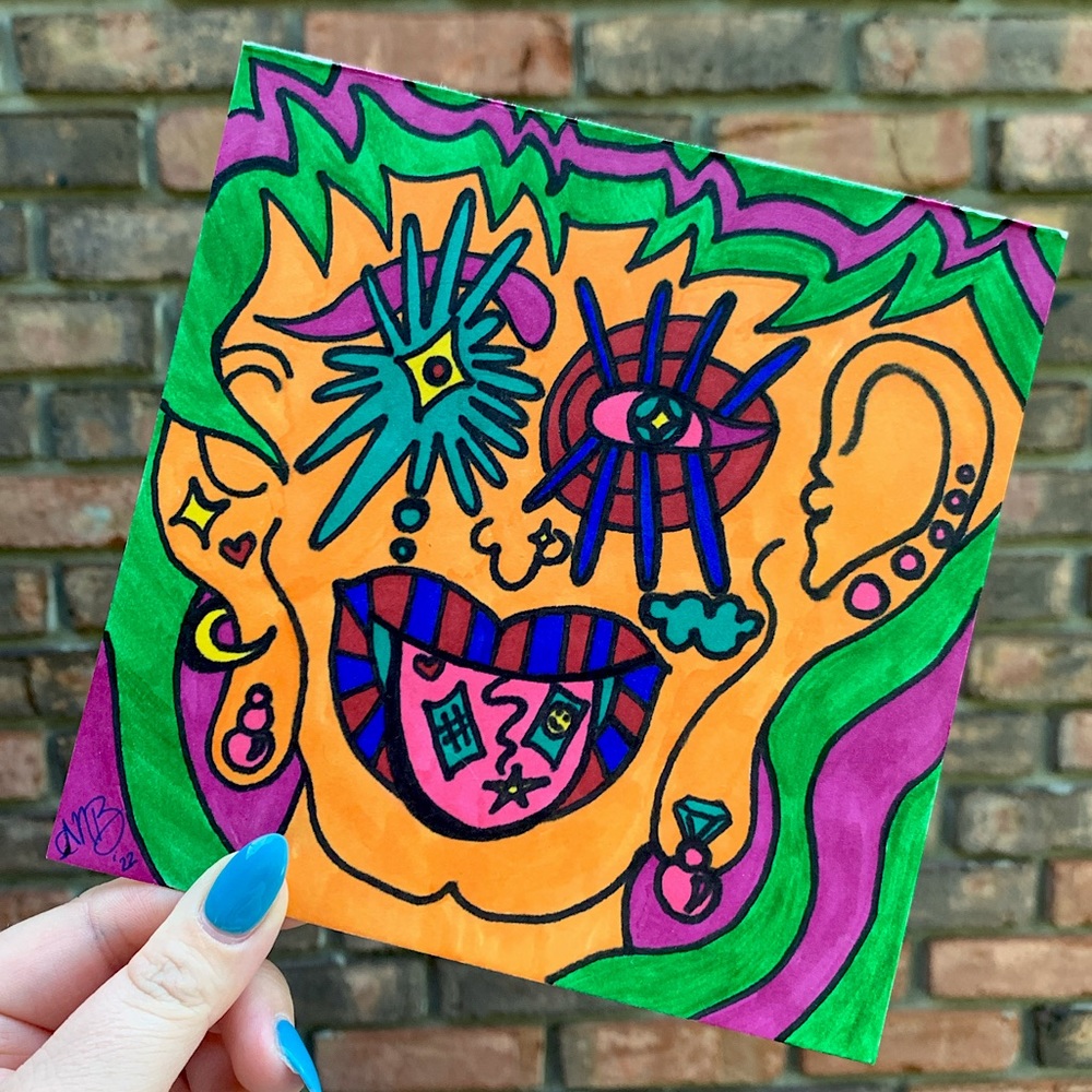 Original Artwork of a Face